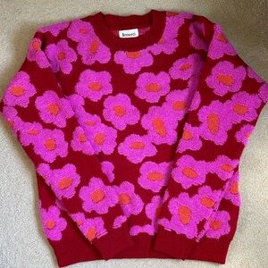 Textured Floral Sweater